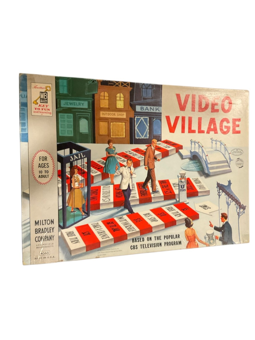 Source Unknown Video Village Board Game Box Red White Blue
